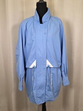 Y2K Blue Oversized Cinch Waist Jacket 1X